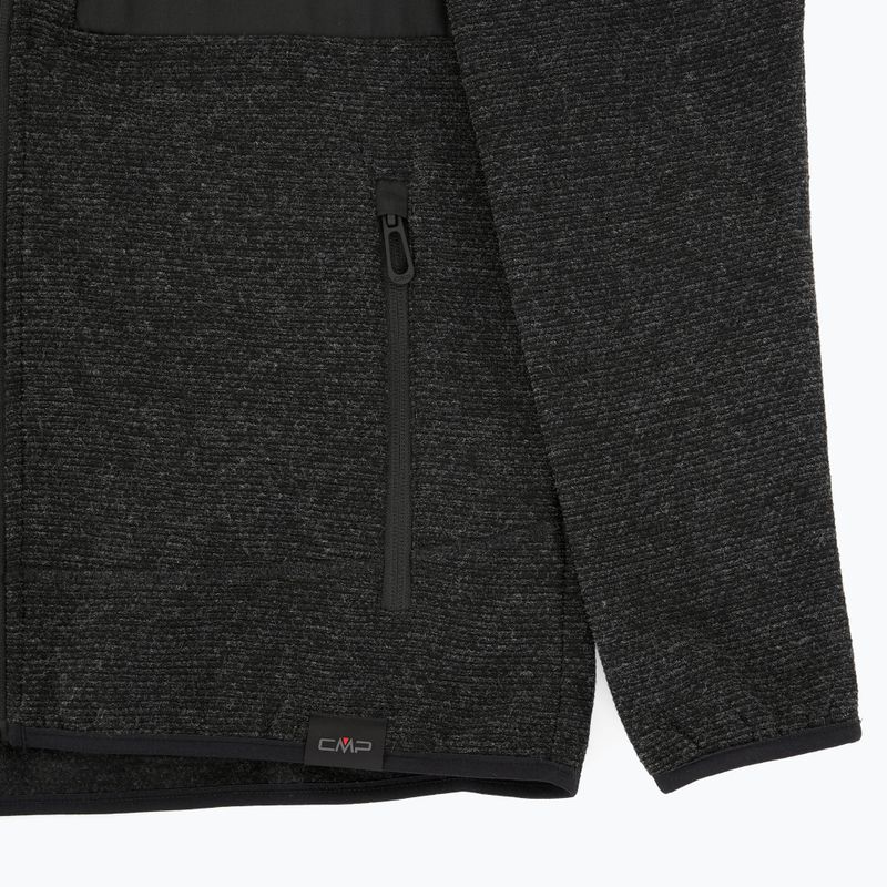 Férfi polár pulóver CMP 35H3907 Melange kötött anthracite melange 3