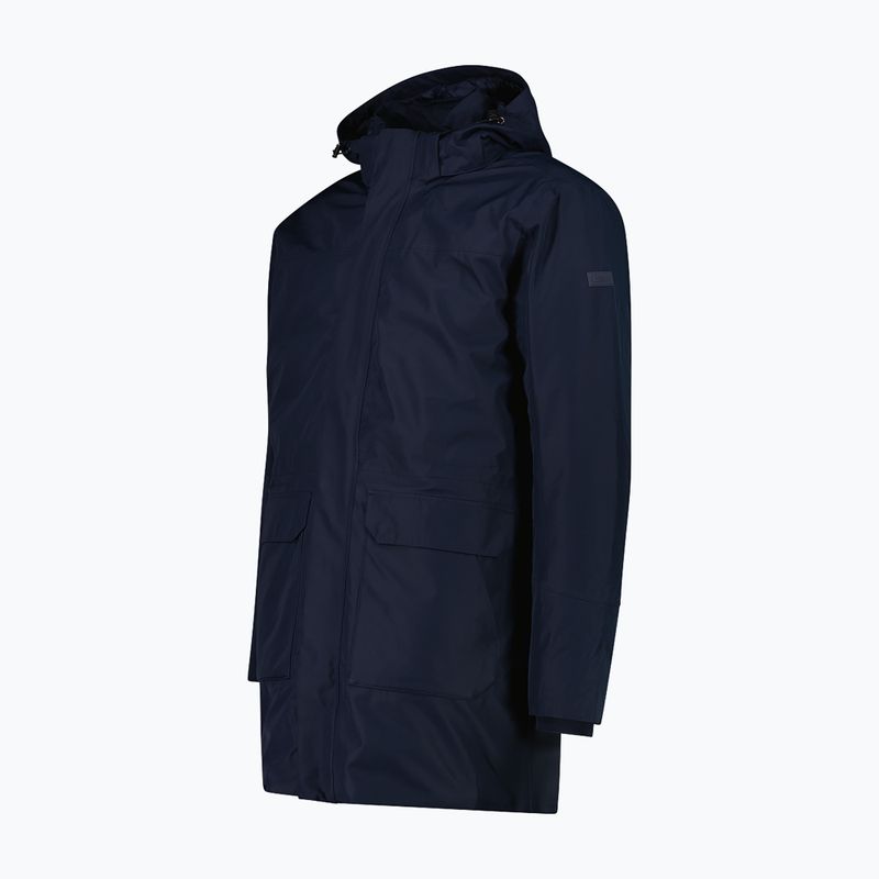 Férfi esőkabát CMP 35K3737 Parka Zip Hood black/blue/winter sun 8