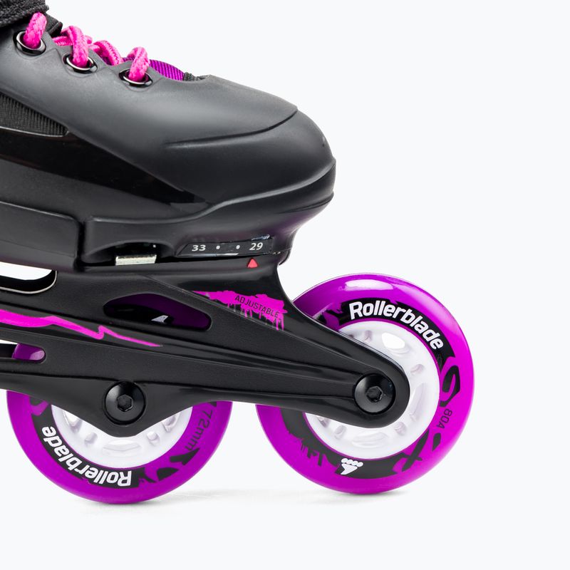 Rollerblade Fury G gyermek görkorcsolya fekete/rózsaszín 07067100 7Y9 6