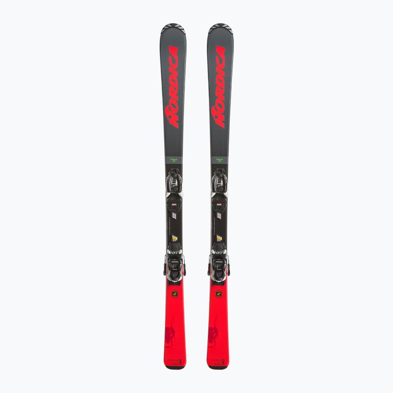 Gyermek lesiklás síléc Nordica Team J R + J7.0 FDT szürke/piros