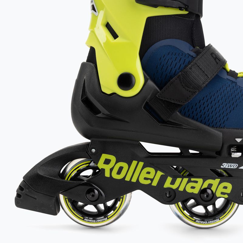 Rollerblade Microblade 3WD Jr gyerek görkorcsolya kék királykék/lime 6