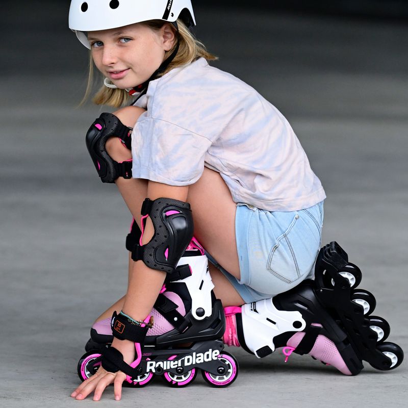 Rollerblade Microblade gyermek görkorcsolya rózsaszín és fehér 07221900 T93 8