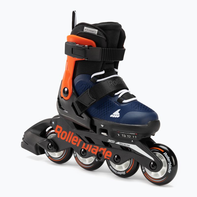 Rollerblade Microblade gyermek korcsolya tengerészkék és narancssárga 07221900 174