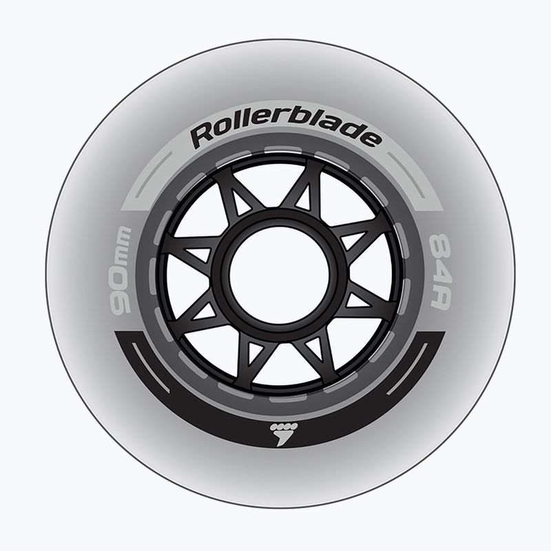 Görkorcsolya kerék Rollerblade Wheels XT 90 mm/84A 8 db clear