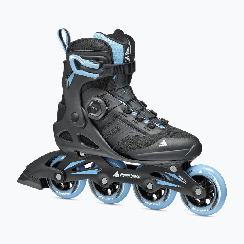 Női Rollerblade Macroblade 84 BOA fekete-kék görkorcsolyák 07370700092 8
