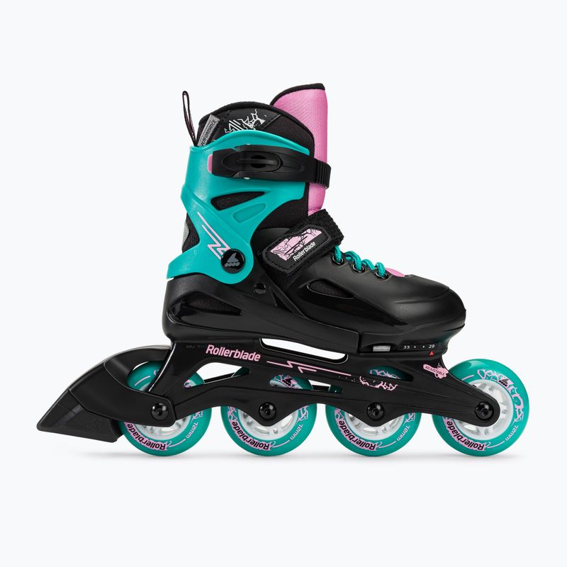 Rollerblade Fury fekete tenger/zöld gyermek görkorcsolya 2