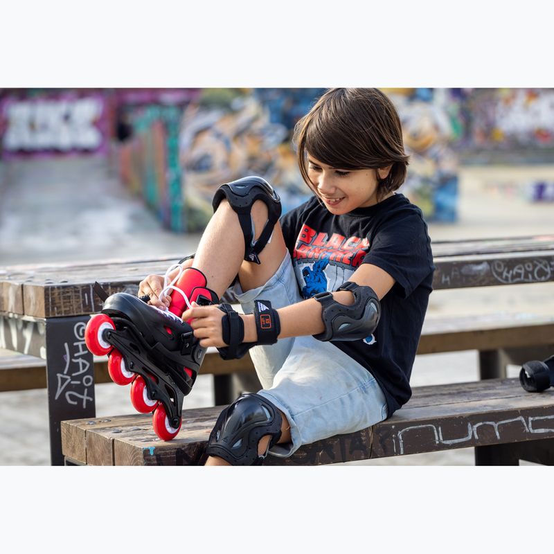 Rollerblade Fury Combo Jr fekete/piros gyerek görkorcsolya védőkkel 6
