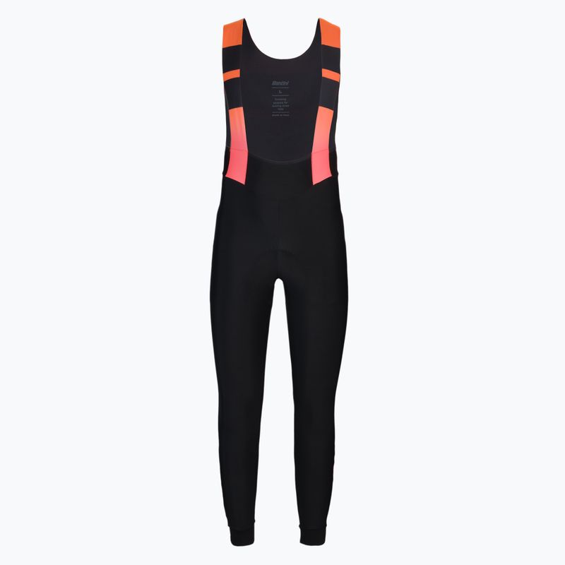 Férfi Santini Command Super Warm kerékpáros nadrág fekete 2W1180NATCOMM