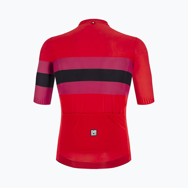 Santini Ecosleek Bengál férfi kerékpáros mez piros 2S94475CESLKBENGRSS 3