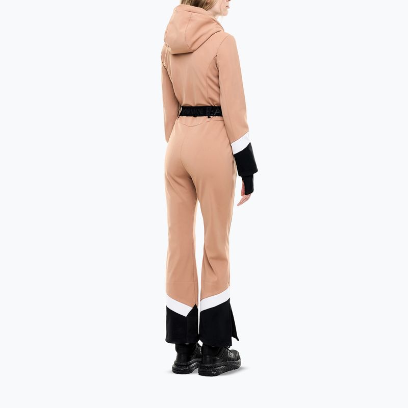 Női síoverál EA7 Emporio Armani Pure Softshell Jumpsuit mocha mousse 2