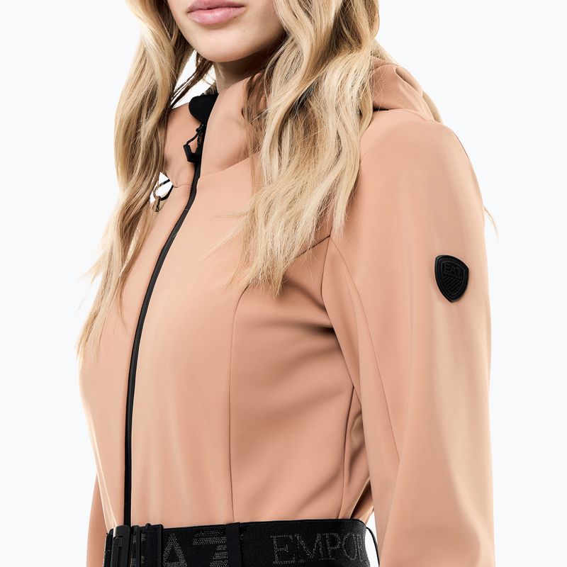 Női síoverál EA7 Emporio Armani Pure Softshell Jumpsuit mocha mousse 3