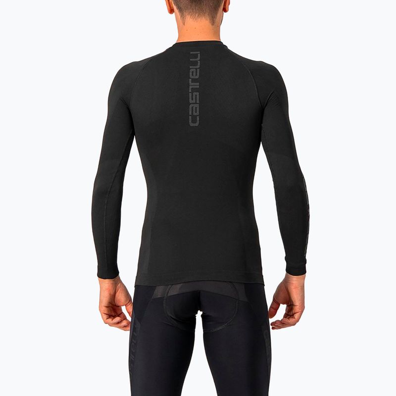 Férfi Castelli Core Seamless Base Layer kerékpározás hosszú ujjú fekete 2