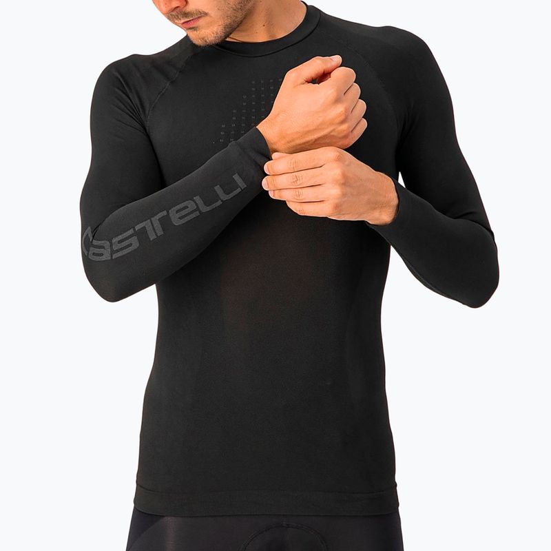 Férfi Castelli Core Seamless Base Layer kerékpározás hosszú ujjú fekete 3