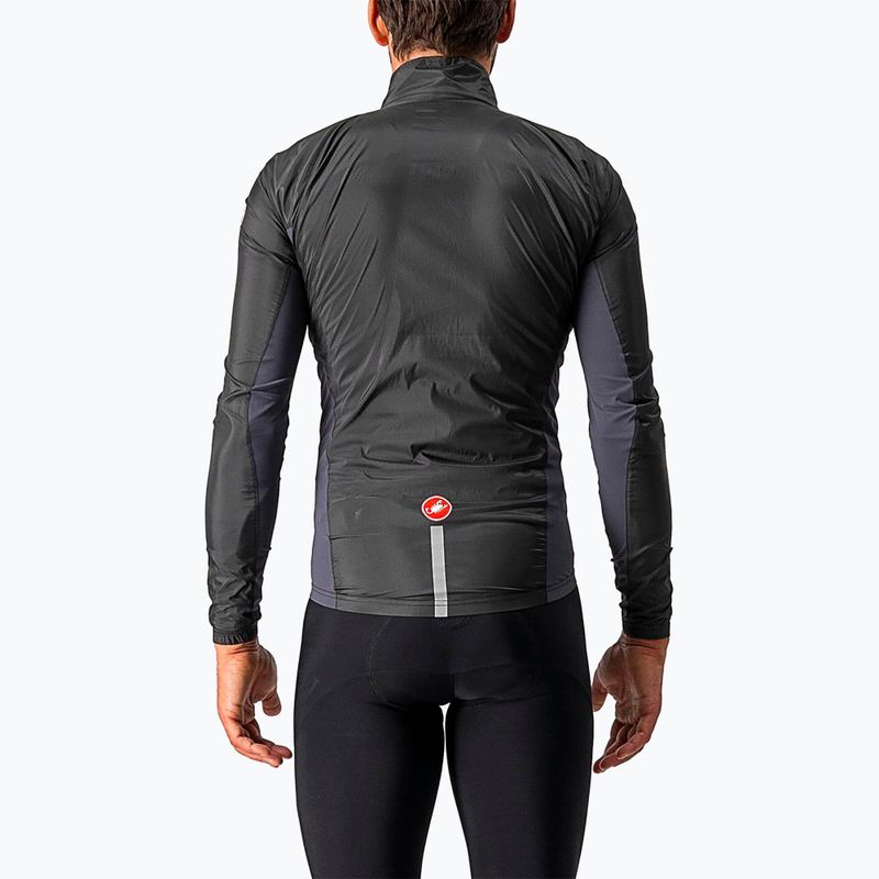 Férfi kerékpáros dzseki Castelli Squadra Stretch light black/dark gray 2