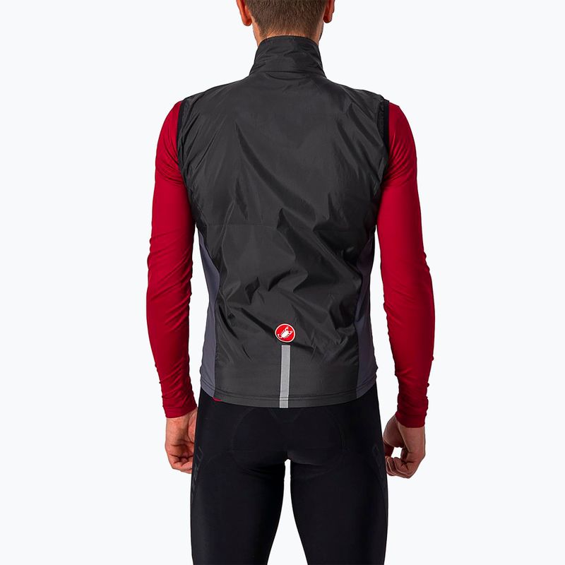 Férfi kerékpáros mellény Castelli Squadra Stretch light black/dark gray 2