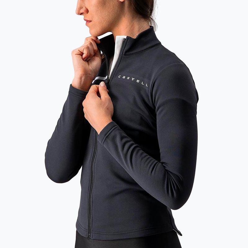 Női kerékpáros pulóver Castelli Sinergia 2 Jersey FZ W könnyű fekete/fehér 3