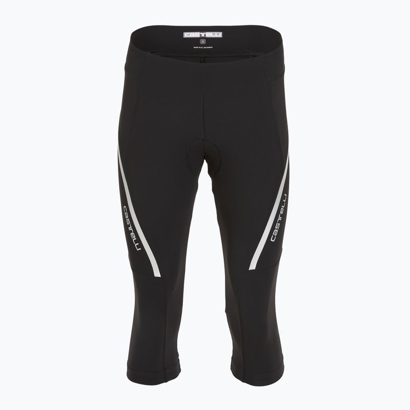 Női Castelli Velocissima 3 Knicker W fekete/ezüst kerékpáros rövidnadrág