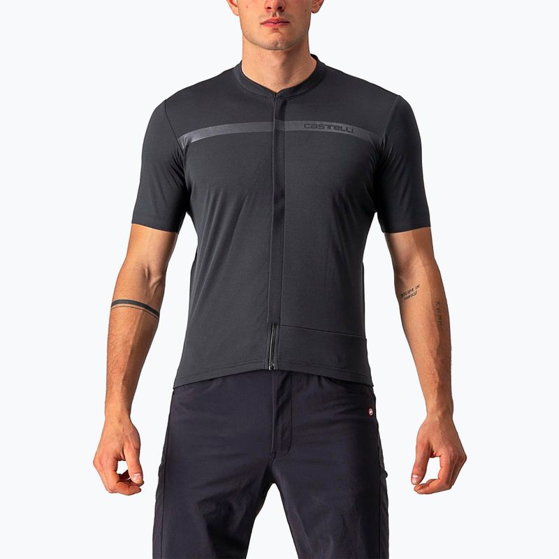 Férfi kerékpáros póló Castelli Unlimited Allroad dark gray