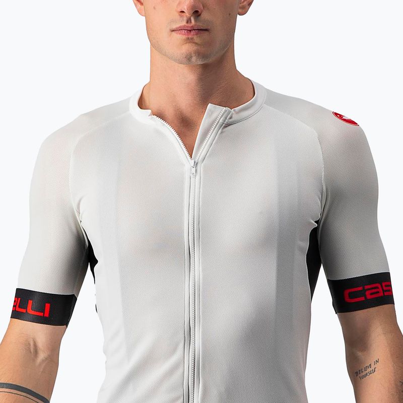 Férfi kerékpáros póló Castelli Entrata VI ivory/light black/red 3
