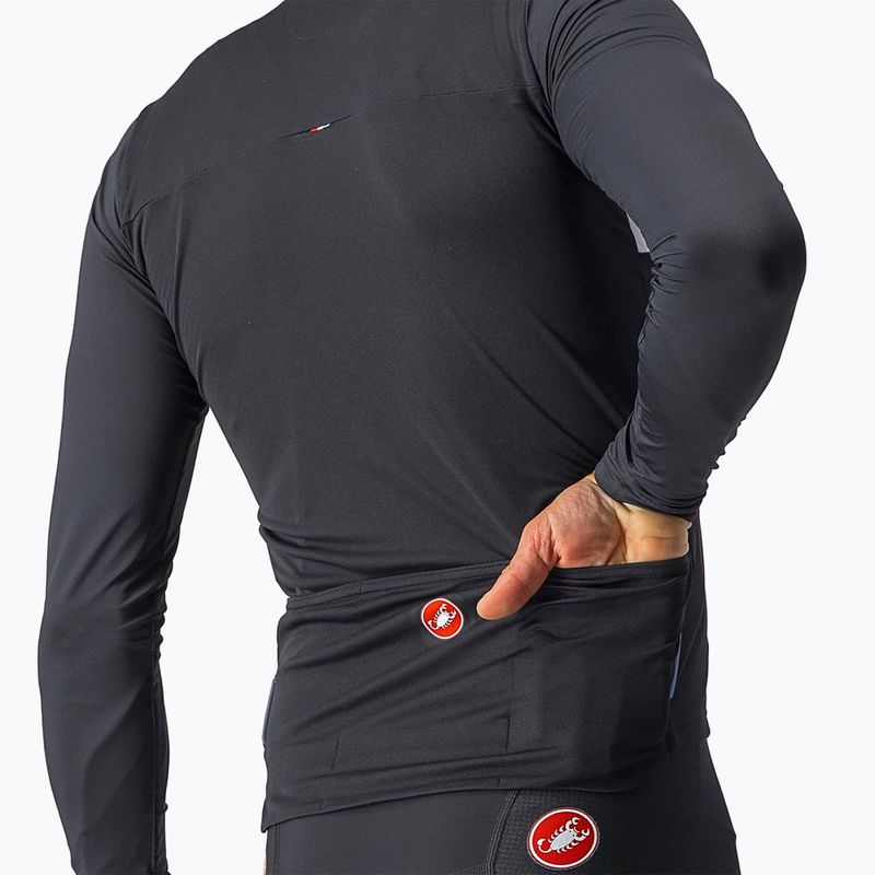 Férfi kerékpáros hosszú ujjú felső Castelli Prologo 7 light black/silver gray/ivory 3