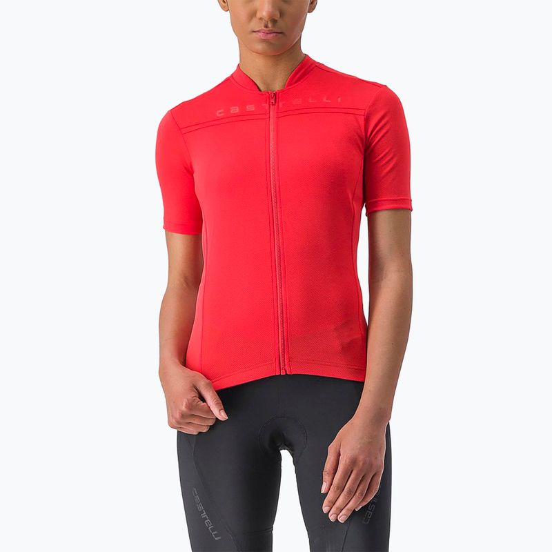 Női kerékpáros póló Castelli Anima 4 hibiscus