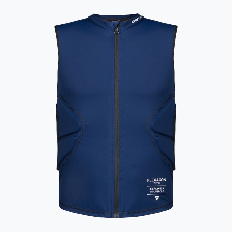 Férfi védő mellény Dainese Flexagon Waistcoat black iris/stretch limo