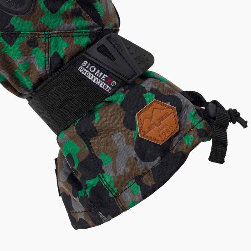 Gyermek snowboard kesztyű Level Fly Jr Mitt zöld 4001 5