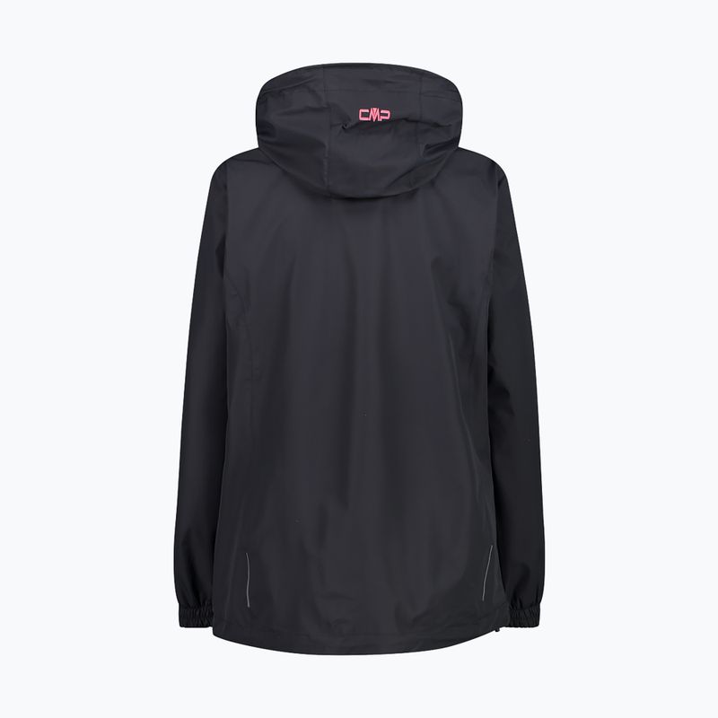 Női CMP 39X6636 Fix Hood antracit/fényes eső kabát 2
