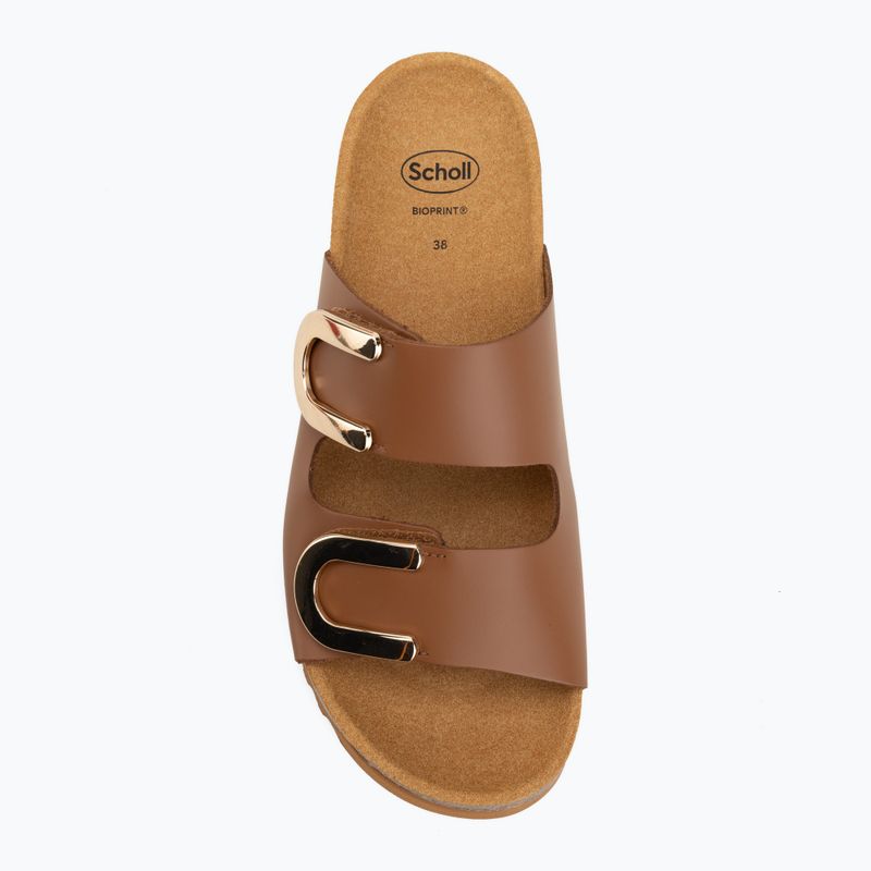 Női papucs Scholl Montery 2 Straps Ad Med cognac 5