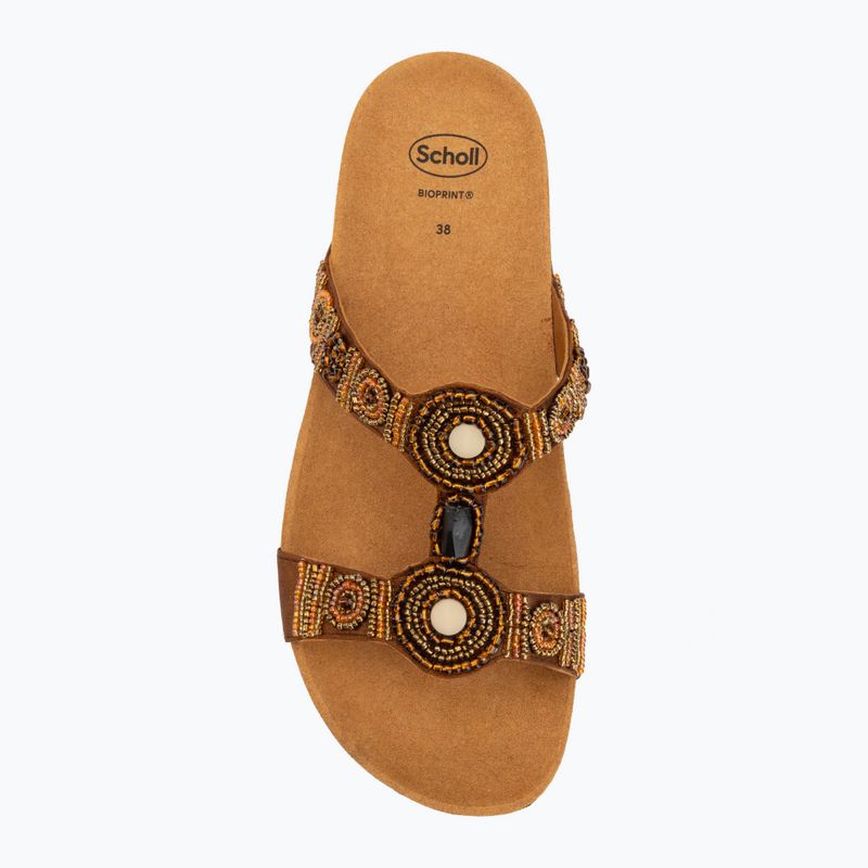Női papucs Scholl New Bogota Wedge Med cognac/multi 5