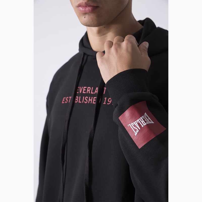 Férfi Everlast Streetwear Hoodie fekete/piros 4