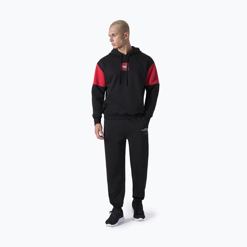 Férfi pulóver Everlast Streetwear Hoodie black/red 2