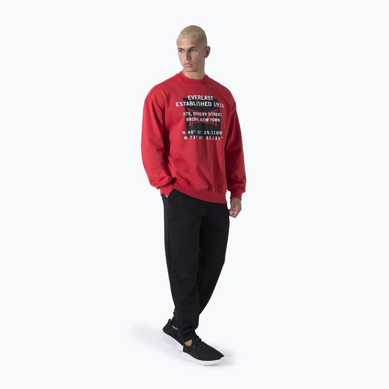 Férfi pulóver Everlast Streetwear Crewneck red/black 2