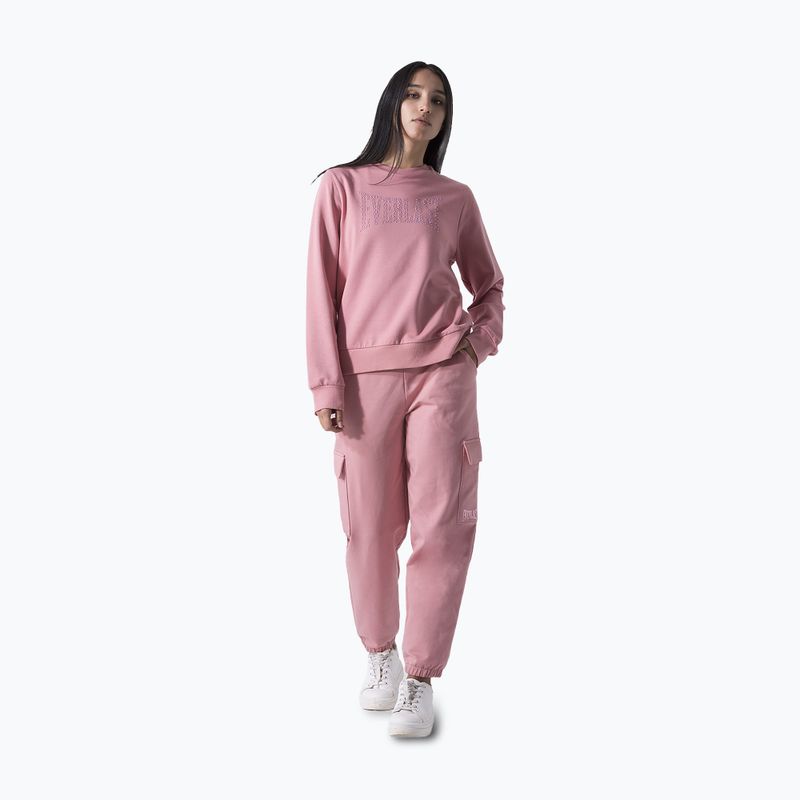 Női pulóver Everlast Leisure Crewneck mauve 2