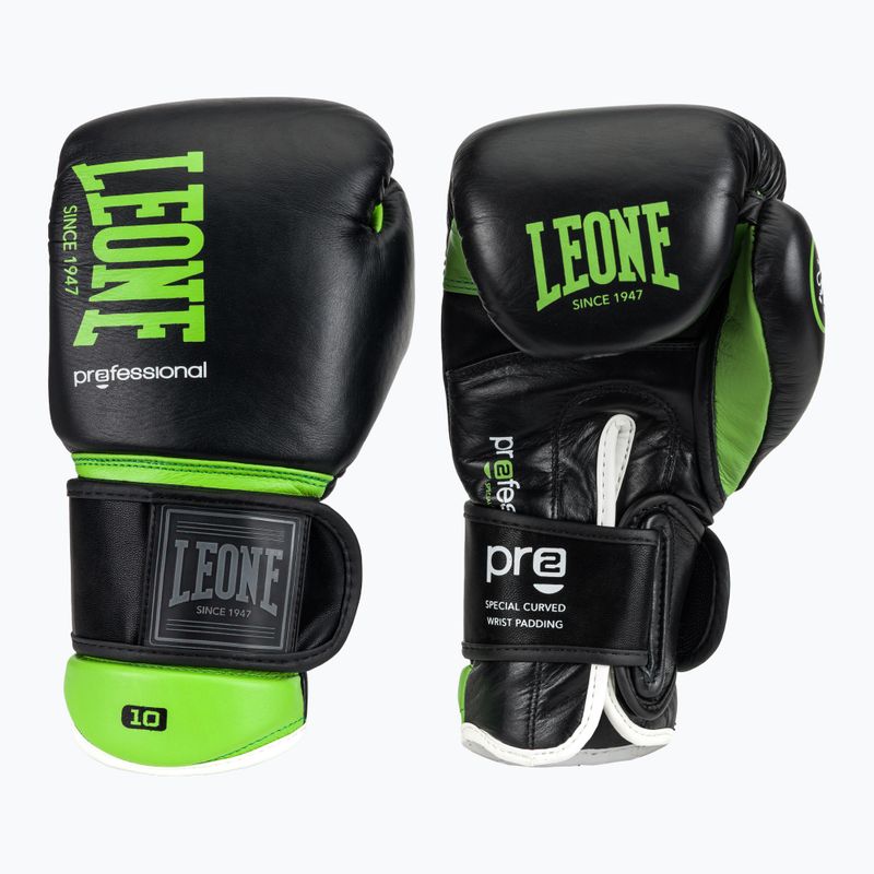 Boxkesztyű LEONE 1947 Il Tecnico N3 black/green 2