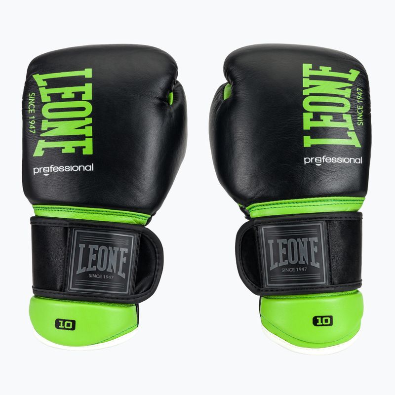 Boxkesztyű LEONE 1947 Il Tecnico N3 black/green 3