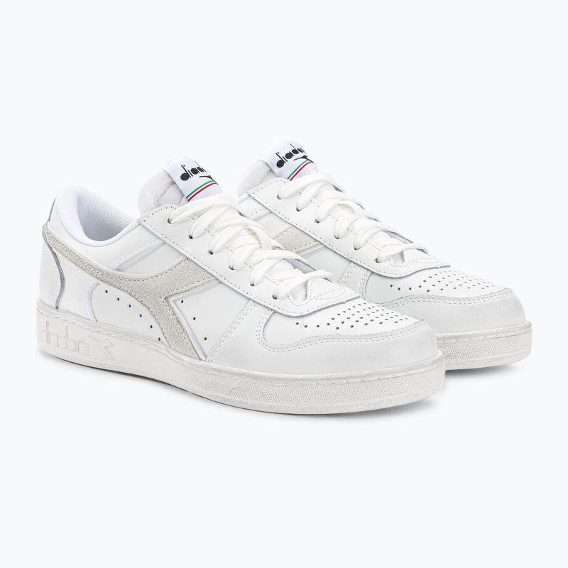 Diadora Magic Basket Low Icona Leather fehér/fehér cipő 4