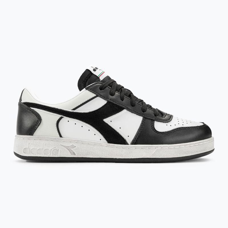 Diadora Magic Basket Low Icona Leather fekete/fehér cipő 2