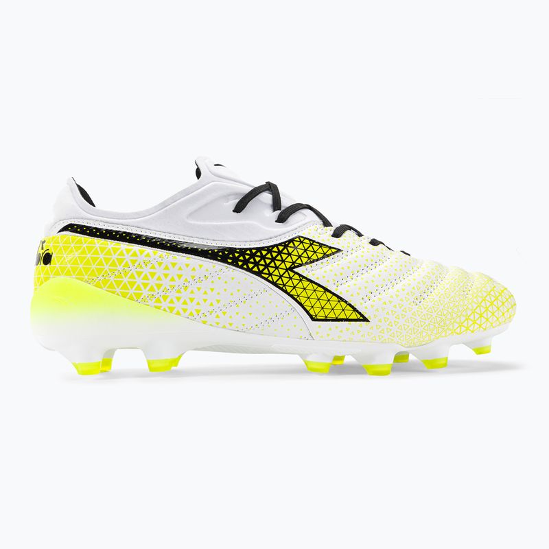 Férfi Diadora Brasil Elite Tech Tech GR LPX labdarúgó cipő fehér/fekete/fluo sárga 2