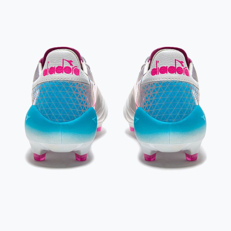 Férfi Diadora Brasil Elite Veloce GR ITA LPX futballcipő fehér/rózsaszín fluo/kék fluo 12