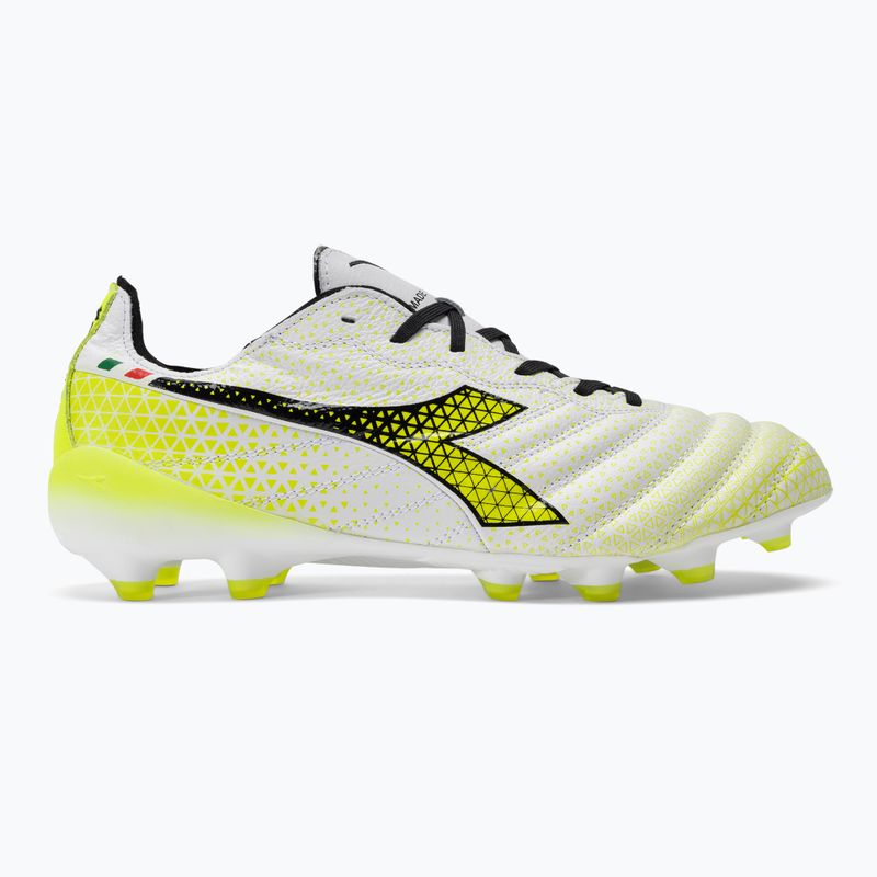 Férfi Diadora Brasil Elite Tech Tech GR ITA LPX futballcipő fehér/fekete/fluo sárga 2