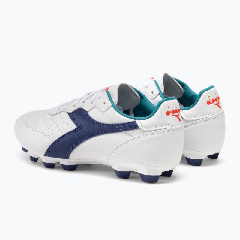 Diadora Brasil 2 R LPU JR gyermek focicipő fehér/tengerészkék 3