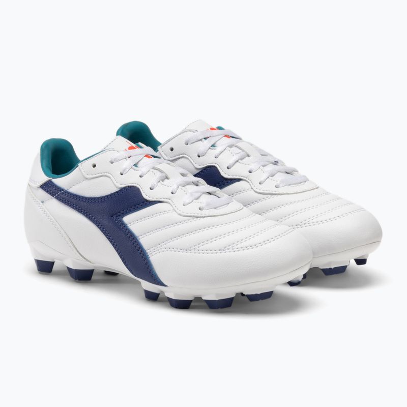Diadora Brasil 2 R LPU JR gyermek focicipő fehér/tengerészkék 4
