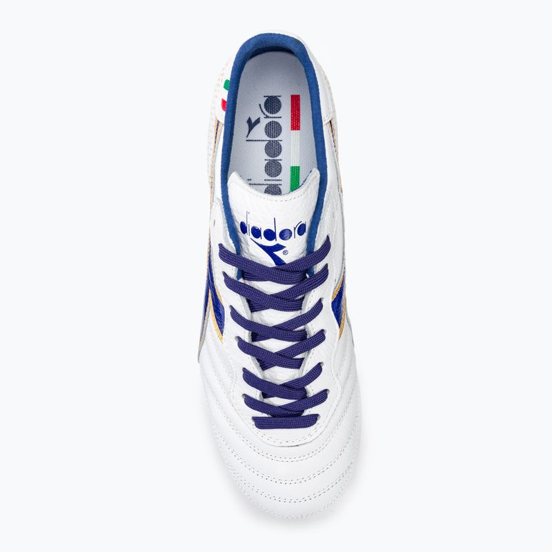 Férfi focicipő Diadora Brasil Italy OG GR LT+ MDPU white/blue/gold 5