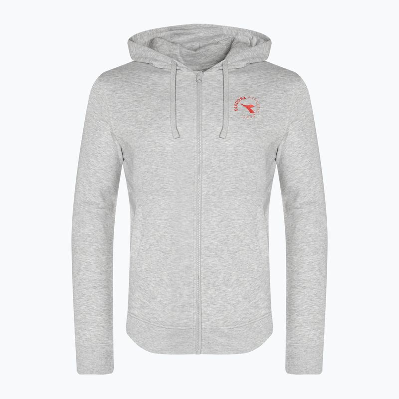 Férfi pulóver Diadora Hoodie FZ Essential Sport grigio medio chiaro melange 5