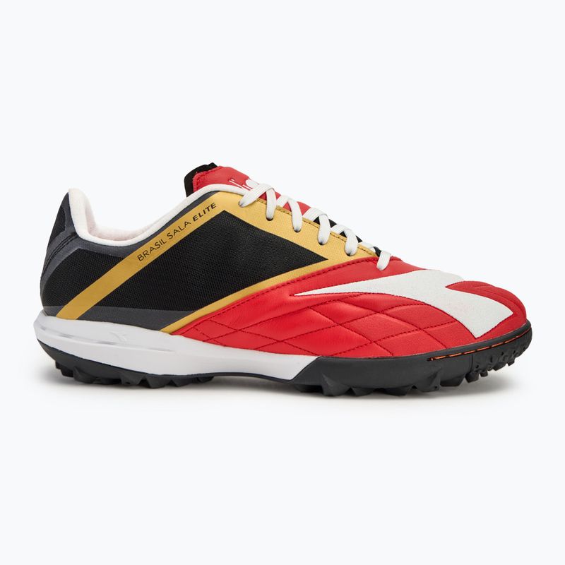 Férfi focicipő Diadora Brasil Sala Elite TF milano red/white/black 2