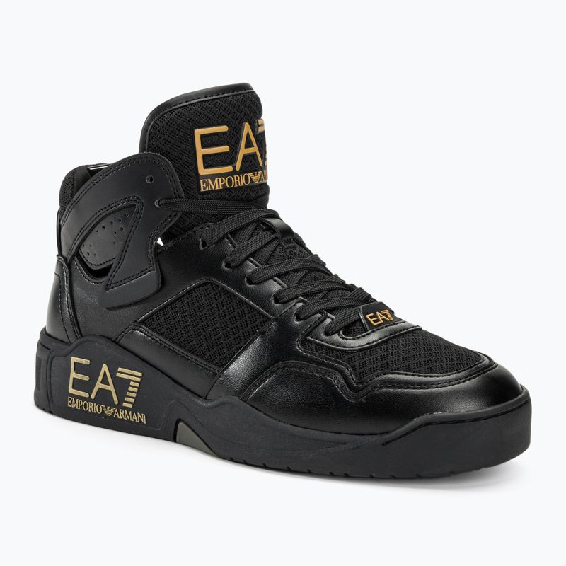 Cipő EA7 Emporio Armani Basket Mid triple black/gold
