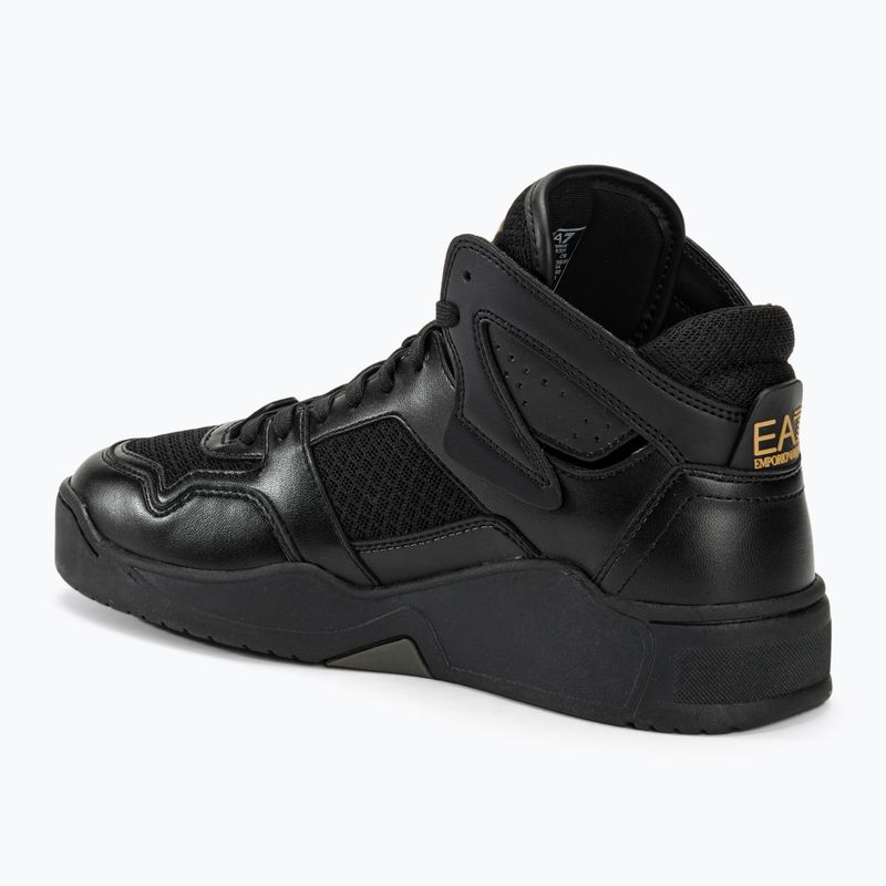 Cipő EA7 Emporio Armani Basket Mid triple black/gold 3