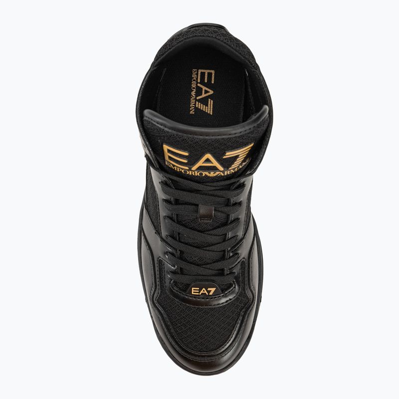 Cipő EA7 Emporio Armani Basket Mid triple black/gold 5