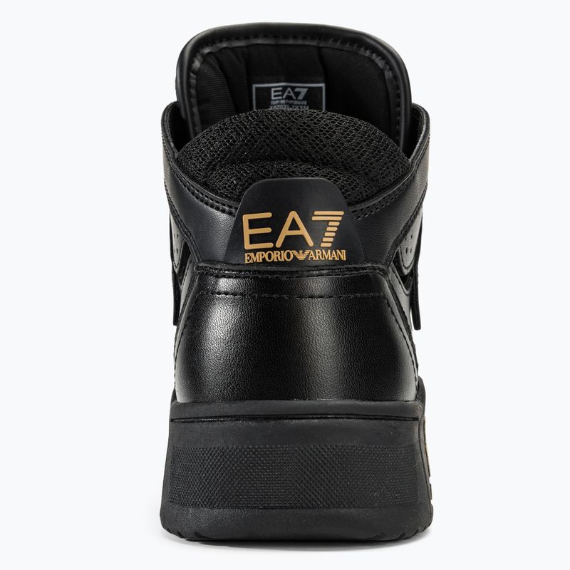 Cipő EA7 Emporio Armani Basket Mid triple black/gold 6